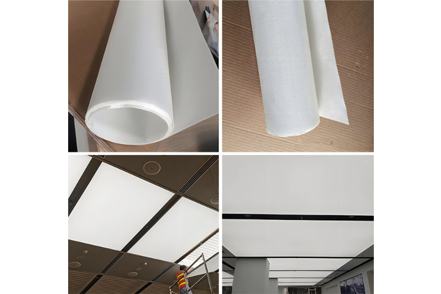 Dekorative feuerfeste Decke aus silikonbeschichtetem Fiberglas